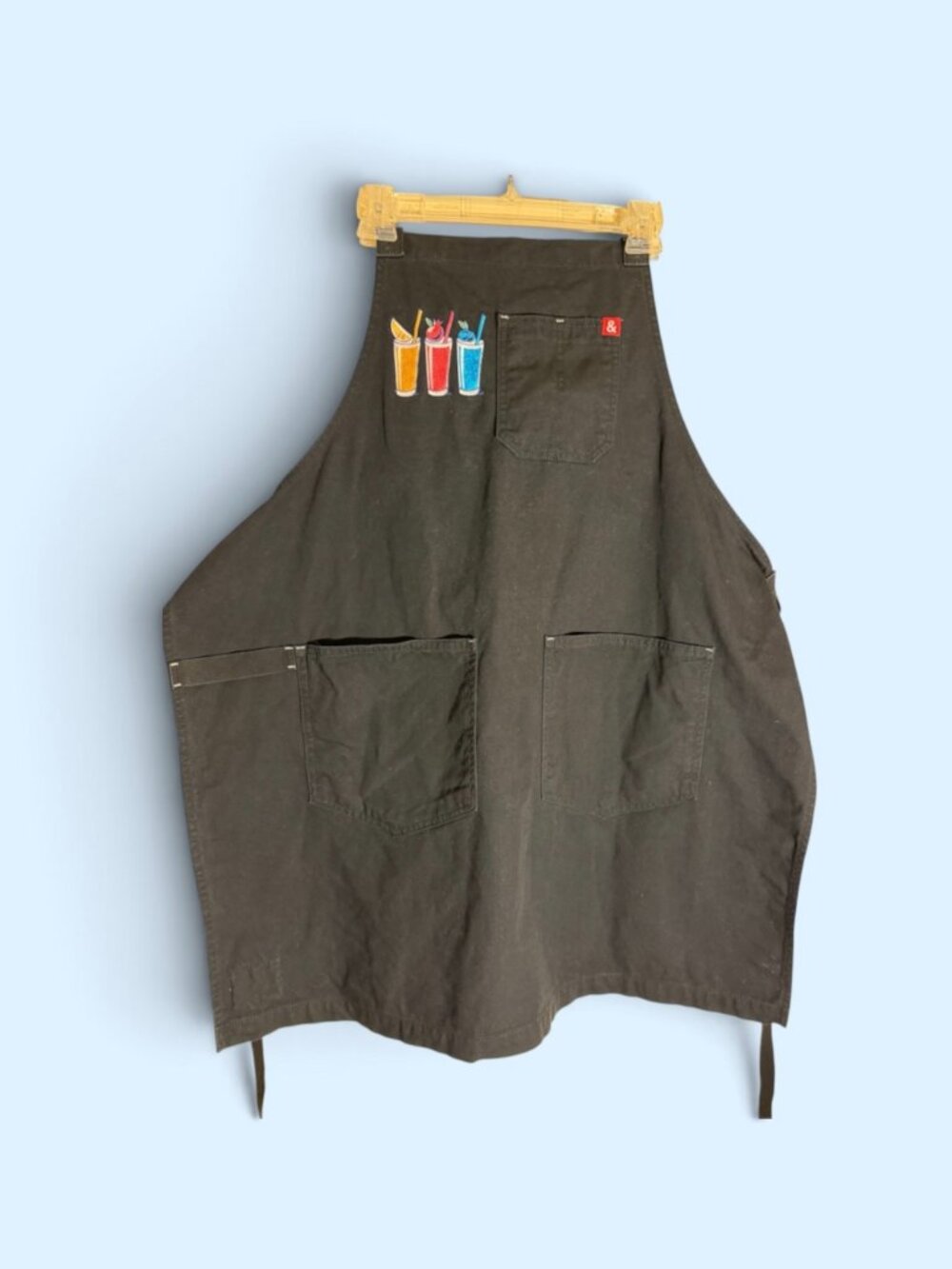 Hedley & Bennett Black Pro Chef/Artisan Style Canvas Apron w/Drink Embroidery
